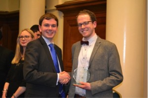 Rory Fenton, Dialogue Officer of the British Humanism Association with Martin Bailey, Goodman Jones.